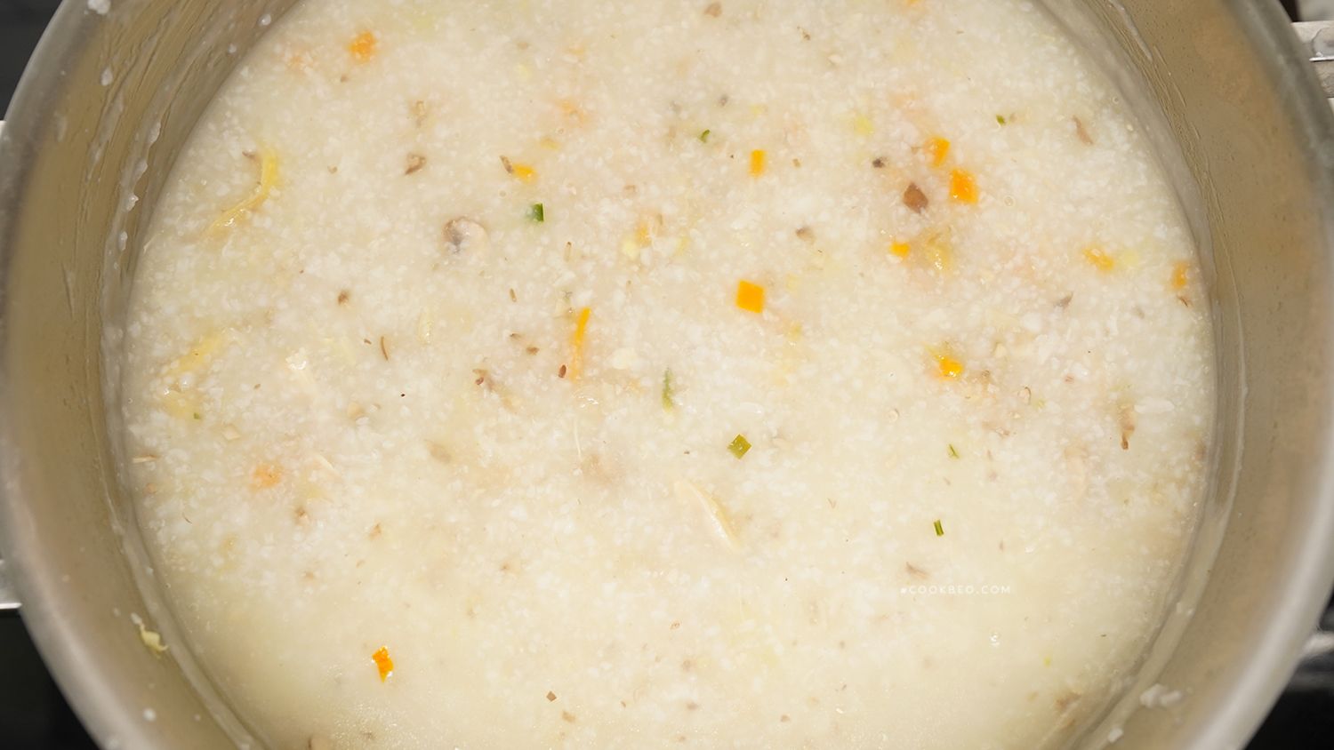 nấu cháo gà