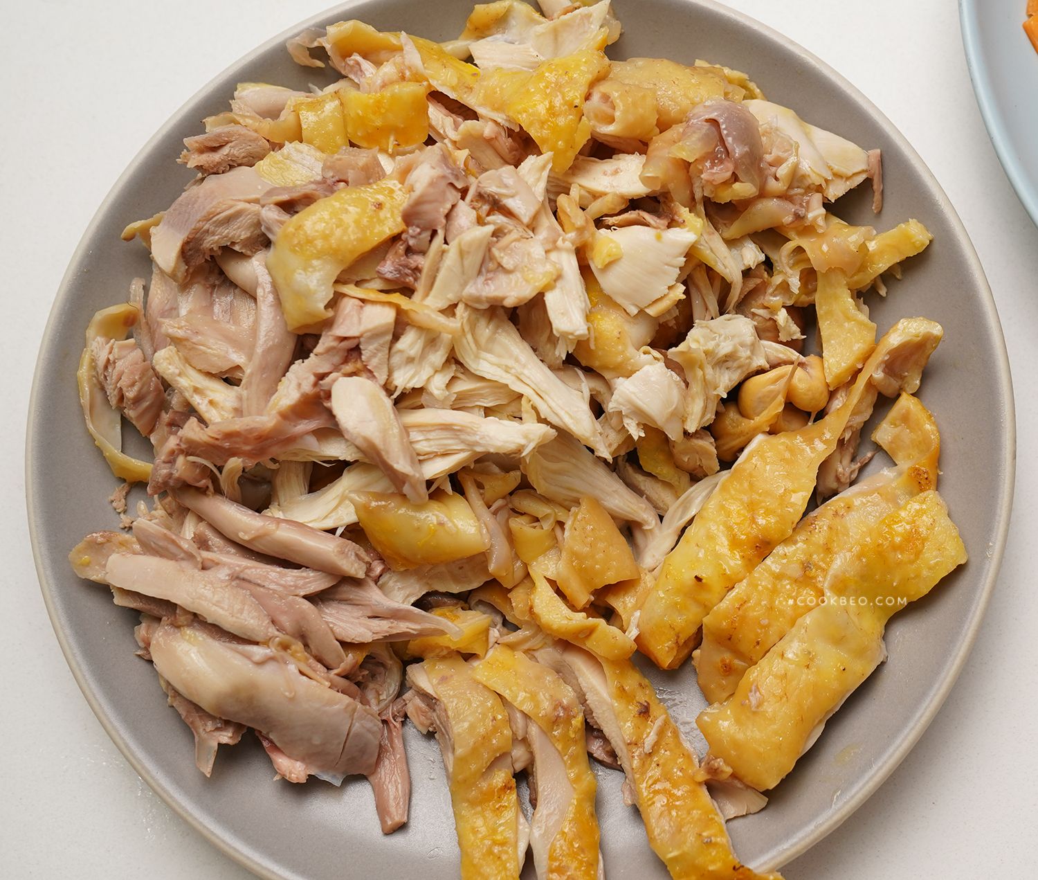xé thịt gà